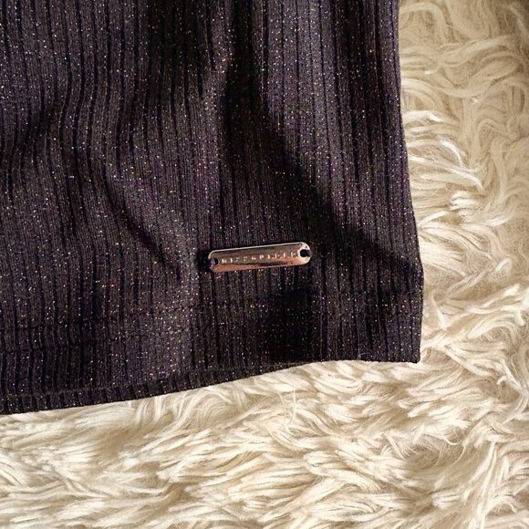 MISSGUIDED ★ Shimmer Ribbed Long Sleeve Top - Picture 3 of 4